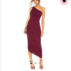 Norma Kamali Diana dress in burgundy